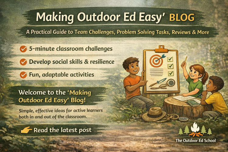 Welcome to the 'Making Outdoor Ed Easy' Blog. A Practical Guide to Provide Progressive Team Challenges, Problem Solving Tasks, Reviews and so much more. 